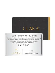 Clara Women 92.5 Sterling Silver Rhodium-Plated CZ-Studded Pendant With Chain