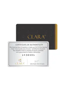 Clara Sterling Silver Rhodium-Plated Pendant With Chain