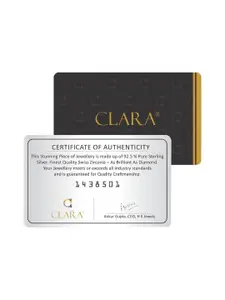 Clara 925 Silver Rhodium-Plated 3 Heart Chain Pendant