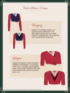 Varkala Silk Sarees Navy Blue & Red Ethnic Motifs Zari Art Silk Paithani Saree