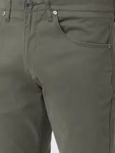 SPYKAR Men Green Tapered Fit Trousers