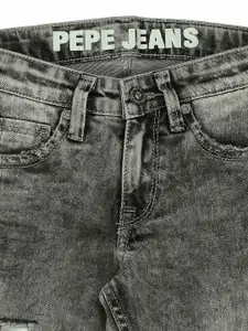Pepe Jeans Boys Slim Fit Mildly Distressed Heavy Fade Jeans