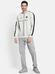Octave Men Grey Printed Sweatshirt