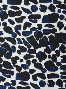 Annabelle by Pantaloons Women Navy Blue Printed Formal Shirt