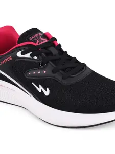 Campus Women Black Mesh Running Shoes