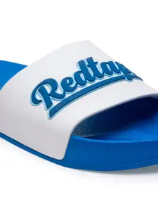 Red Tape Men Blue & White Rubber Sliders