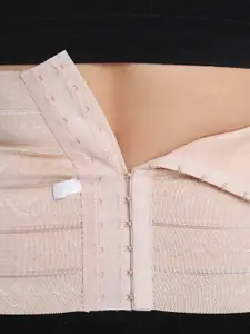 Gopalvilla Women Beige Textured Tummy & Thigh Shapewear