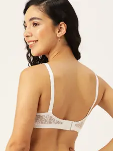 DressBerry White Floral Lace Bra