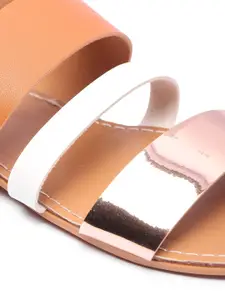 Brauch Women Mustard Open Toe Flats