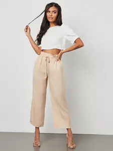 Styli White Puff Sleeves Crop Top