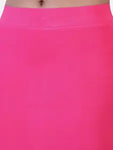 LAASA  SPORTS Women Pink Solid Pencil Midi Skirt