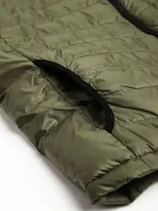 Calvin Klein Jeans Men Olive Green Solid Puffer Jacket