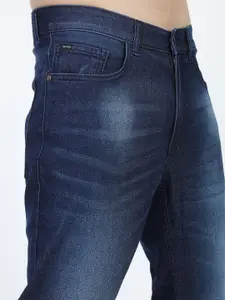 HIGHLANDER Men Blue Straight Fit Clean look Light Fade Stretchable Jeans
