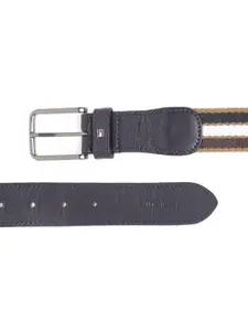 Tommy Hilfiger Men Navy Blue Braided Leather Belt