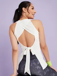 Styli White Styled Back Crop Top