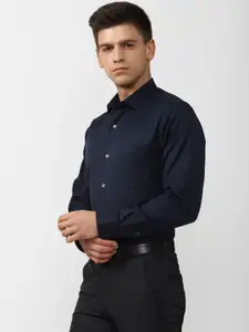 Van Heusen Men Navy Blue Formal Shirt