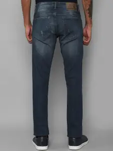 Allen Solly Sport Men Navy Blue Slim Fit Mildly Distressed Light Fade Jeans