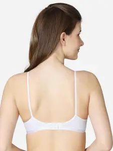 VStar White Solid T-shirt Bra - Wireless Non-Padded