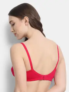 VStar Pink Solid T-shirt Bra - Wireless Non-Padded