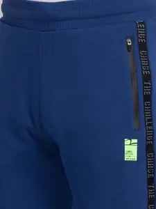 SPYKAR Men Indigo-Blue Solid Cotton Slim-Fit Joggers