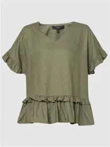 Vero Moda Green Extended Sleeves Top