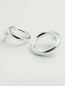 MANGO Women Circular Drop Earrings
