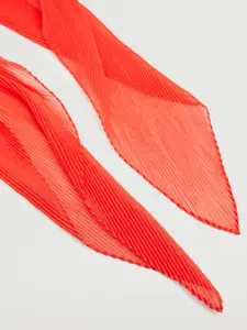 MANGO Women Plisse Effect Sheer Scarf
