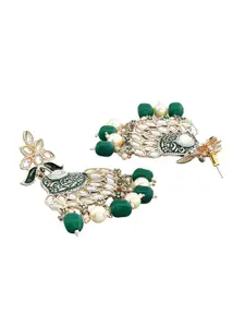 OOMPH Green Contemporary Drop Earrings