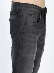 KETCH Men Charcoal Tapered Fit Clean look Light Fade Stretchable Jeans