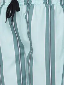 FashionRack Pack of 2 Grey & Blue Printed Cotton Lounge Pants