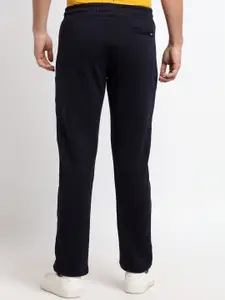 Status Quo Men Navy-Blue Solid Cotton Track Pant