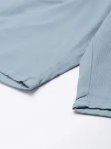 Roadster Men Blue Solid Slim Fit Woven Pure Cotton Shorts