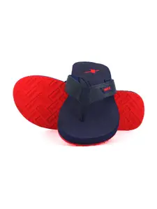 Sparx Men Navy Blue & Red Room Slippers