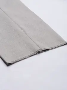 Arrow Men Grey Textured Hudson Tailored Fit Trousers