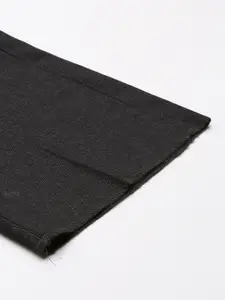 Arrow Men Dark Grey Solid Tailored Trousers