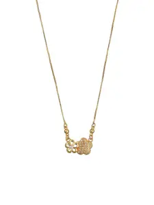 Priyaasi Floral American Diamond Gold Plated Necklace
