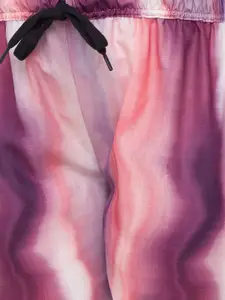 FashionRack Women Pack Of 2 Blue & Purple Printed Lounge Pants