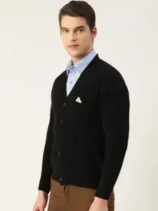 Monte Carlo Men Black Solid Cardigan