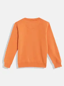 Monte Carlo Teen Boys Orange Solid Sweatshirt