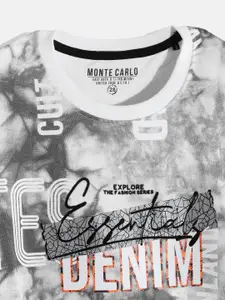 Monte Carlo Boys White & Grey Graphic Printed Sweatshirt