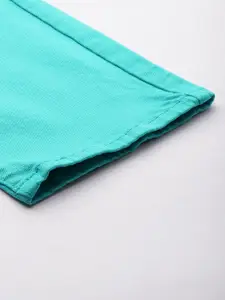 Levis Women Turquoise Blue Straight Fit High-Rise Stretchable Jeans