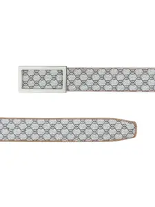 Calvadoss Men Brown Textured PU Belt