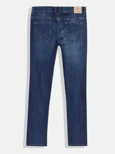 U.S. Polo Assn. Kids Boys Blue Slim Fit Mid-Rise Clean Look Light Fade Stretchable Jeans