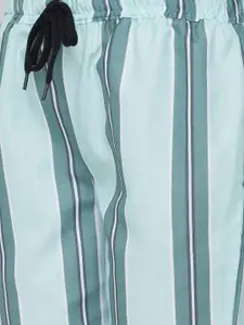 FashionRack Women Pack Of 2 Green & Blue Printed Lounge Pants