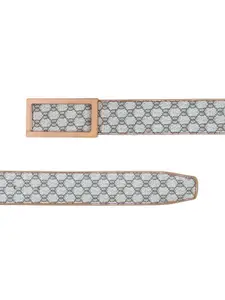 Calvadoss Men Beige Textured PU Belt