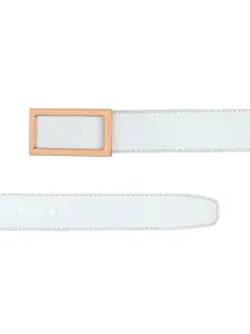 Calvadoss Men White Textured Belts