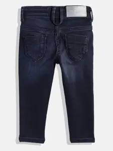U.S. Polo Assn. Kids Girls Navy Blue Skinny Fit Clean Look Stretchable Jeans