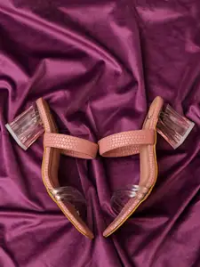 Brauch Peach-Coloured Block Sandals