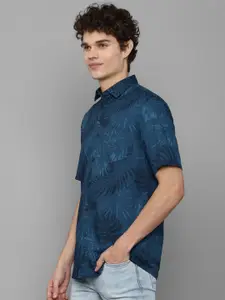 Allen Solly Men Blue Slim Fit Tropical Printed Casual Shirt