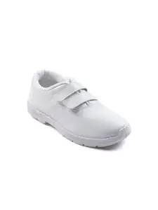 Liberty Prefect kids White Velcro School Shoes